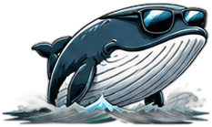 Whale in sunglasses